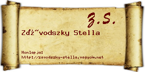 Závodszky Stella névjegykártya